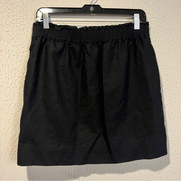 J. Crew Sidewalk black linen and cotton mini skirt size 6 - Picture 5 of 11